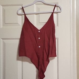 Cranberry tie knot blouse